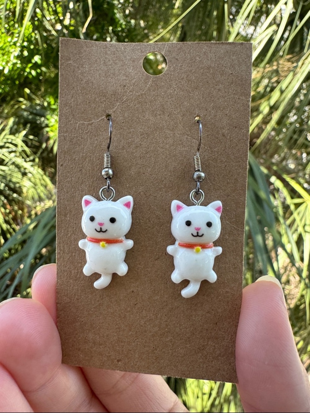 Japanese Lucky Cat Earrings Maneki Neko Dangle Earrings Cute Anime Harajuku